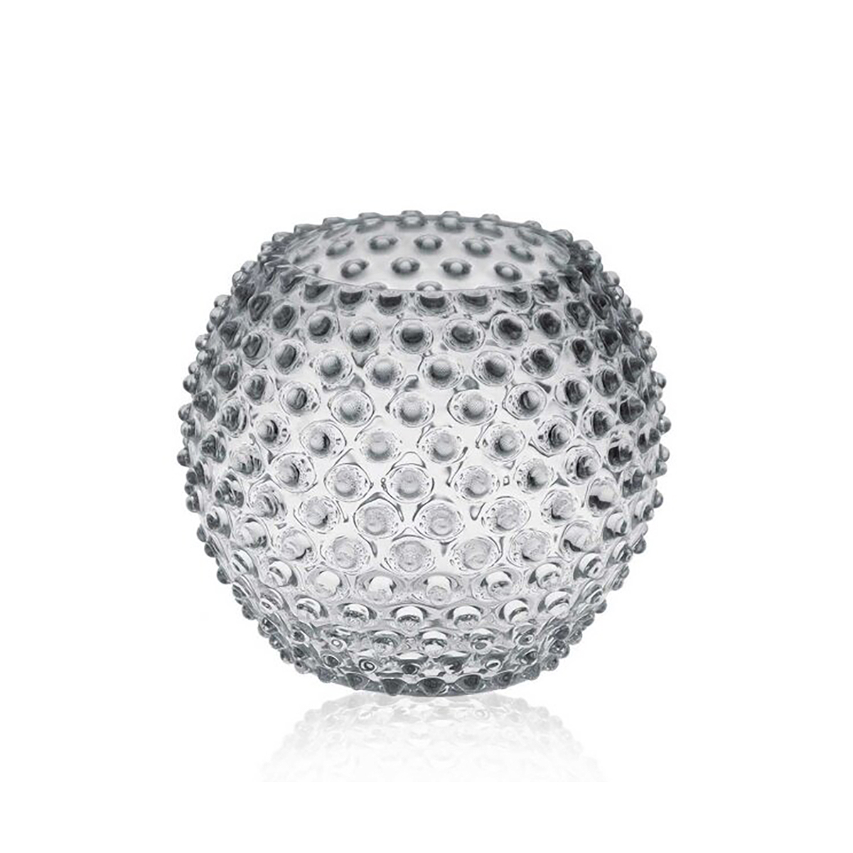 AVL-13-1A-Hobnail Globe Vase 18cm Cashmere