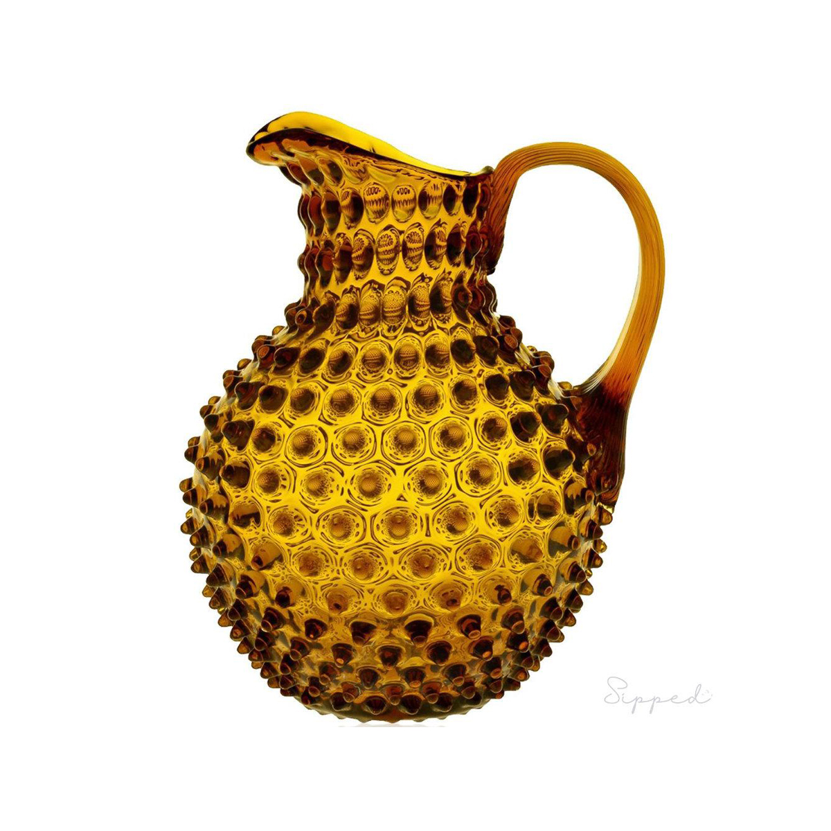 AVL11-1A-Paris Hobnail Jug 2L Amber